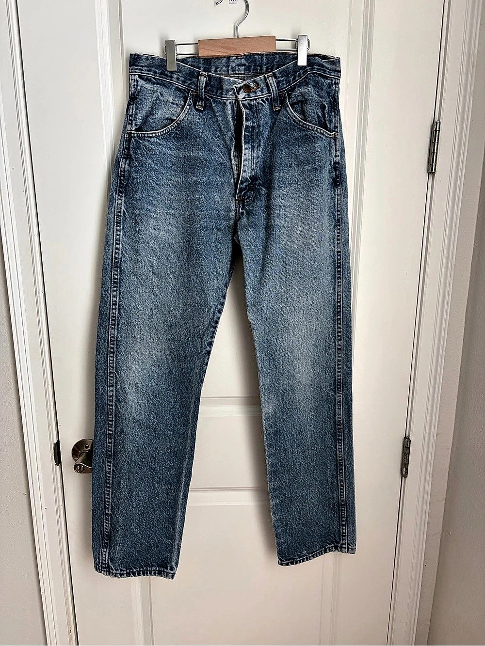 Rustler Straight Leg Jeans Blue Waist 34 Length 32